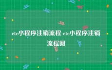 etc小程序注销流程 etc小程序注销流程图