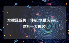 水槽洗碗机一体机(水槽洗碗机一体机十大排名)