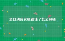 全自动洗衣机锁住了怎么解锁