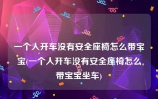 一个人开车没有安全座椅怎么带宝宝(一个人开车没有安全座椅怎么带宝宝坐车)