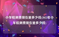小车检测费现在是多少钱(2022年小车检测费现在是多少钱)