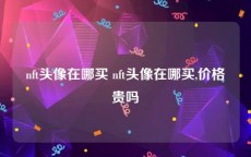 nft头像在哪买 nft头像在哪买,价格贵吗