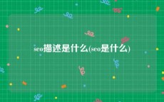seo描述是什么(seo是什么)