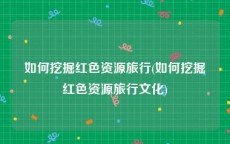如何挖掘红色资源旅行(如何挖掘红色资源旅行文化)