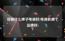 目前什么牌子电视好(电视机哪个品牌好)