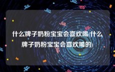 什么牌子奶粉宝宝会喜欢喝(什么牌子奶粉宝宝会喜欢喝的)