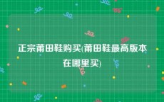 正宗莆田鞋购买(莆田鞋最高版本在哪里买)