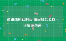 莆田纯原鞋购买(莆田鞋怎么找一手货源渠道)