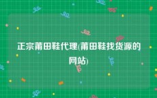 正宗莆田鞋代理(莆田鞋找货源的网站)