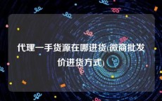 代理一手货源在哪进货(微商批发价进货方式)