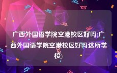 广西外国语学院空港校区好吗(广西外国语学院空港校区好吗这所学校)