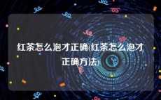 红茶怎么泡才正确(红茶怎么泡才正确方法)