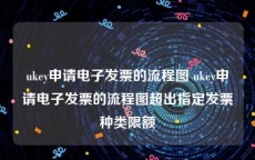 ukey申请电子发票的流程图 ukey申请电子发票的流程图超出指定发票种类限额