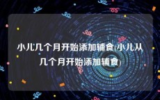 小儿几个月开始添加辅食(小儿从几个月开始添加辅食)