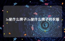 3n是什么牌子(3n是什么牌子的衣服)
