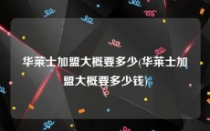 华莱士加盟大概要多少(华莱士加盟大概要多少钱)
