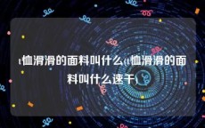 t恤滑滑的面料叫什么(t恤滑滑的面料叫什么速干)