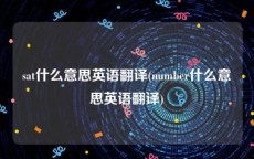 sat什么意思英语翻译(number什么意思英语翻译)