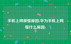 手机上网很慢原因(华为手机上网慢什么原因)