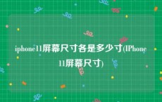 iphone11屏幕尺寸各是多少寸(IPhone11屏幕尺寸)