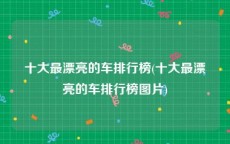十大最漂亮的车排行榜(十大最漂亮的车排行榜图片)