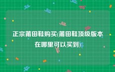 正宗莆田鞋购买(莆田鞋顶级版本在哪里可以买到)