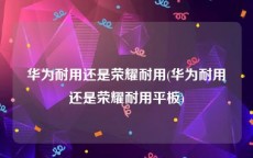 华为耐用还是荣耀耐用(华为耐用还是荣耀耐用平板)