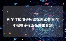 新车年检电子标签在哪里看(新车年检电子标签在哪里看到)