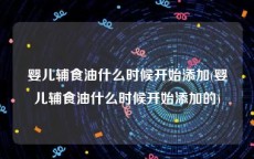 婴儿辅食油什么时候开始添加(婴儿辅食油什么时候开始添加的)