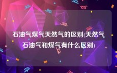 石油气煤气天然气的区别(天然气石油气和煤气有什么区别)
