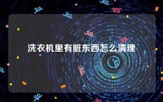 洗衣机里有脏东西怎么清理