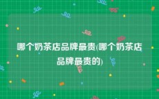 哪个奶茶店品牌最贵(哪个奶茶店品牌最贵的)