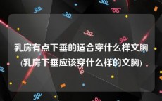 乳房有点下垂的适合穿什么样文胸(乳房下垂应该穿什么样的文胸)