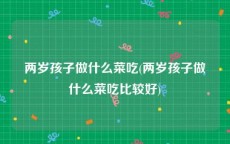 两岁孩子做什么菜吃(两岁孩子做什么菜吃比较好)