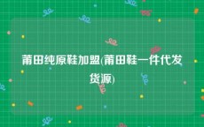 莆田纯原鞋加盟(莆田鞋一件代发货源)