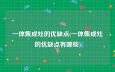 一体集成灶的优缺点(一体集成灶的优缺点有哪些)