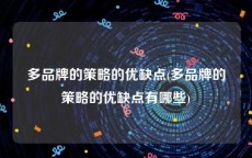 多品牌的策略的优缺点(多品牌的策略的优缺点有哪些)