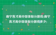南宁育才高中部录取分数线(南宁育才高中部录取分数线多少)