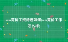 sem竞价工资待遇如何(sem竞价工作怎么样)