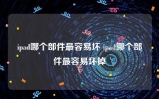 ipad哪个部件最容易坏 ipad哪个部件最容易坏掉