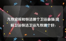 九牧浪鲸和恒洁哪个卫浴最强(浪鲸卫浴恒洁卫浴九牧哪个好)