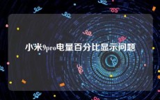 小米9pro电量百分比显示问题