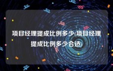 项目经理提成比例多少(项目经理提成比例多少合适)