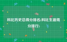 科比历史总得分排名(科比生涯得分排行)