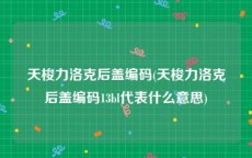 天梭力洛克后盖编码(天梭力洛克后盖编码13bl代表什么意思)