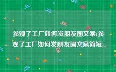 参观了工厂如何发朋友圈文案(参观了工厂如何发朋友圈文案简短)