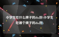 小学生吃什么牌子的dha好(小学生吃哪个牌子的dha好)