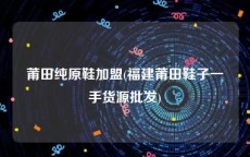 莆田纯原鞋加盟(福建莆田鞋子一手货源批发)