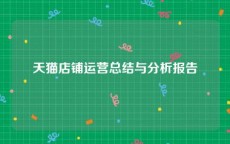 天猫店铺运营总结与分析报告