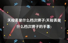 天梭表是什么档次牌子(天梭表是什么档次牌子的手表)